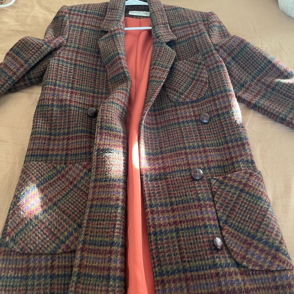 Preston & York Multicolor Plaid Blazer